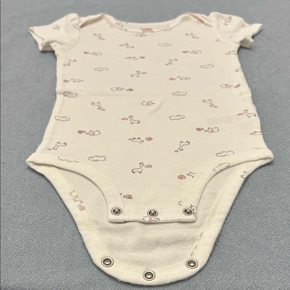 Carter's Cream Bodysuit with Cute Animal Print